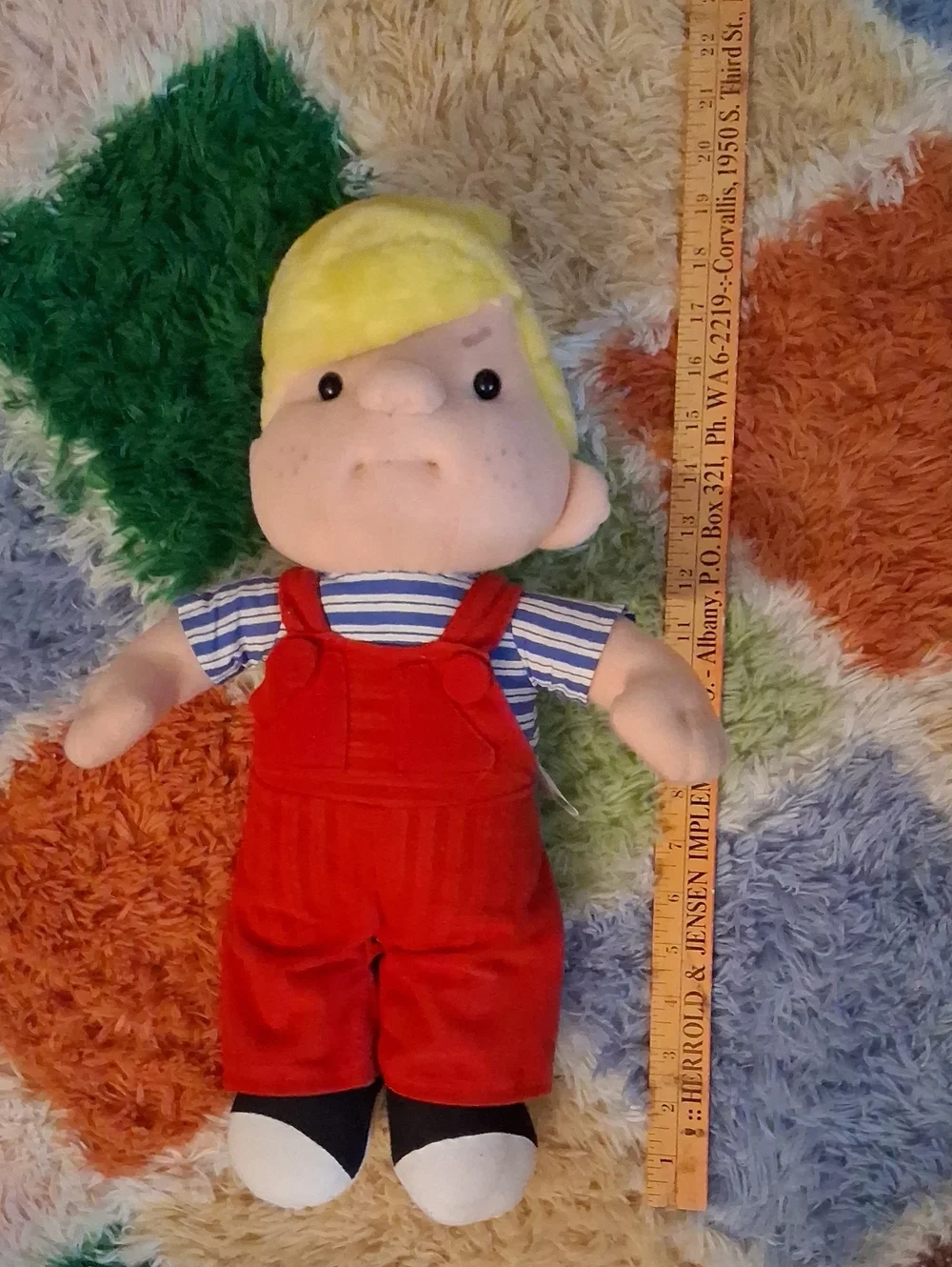 Dennis the Menace Plush Toy, 1992, Collectors Item oe FunToy For play or Display